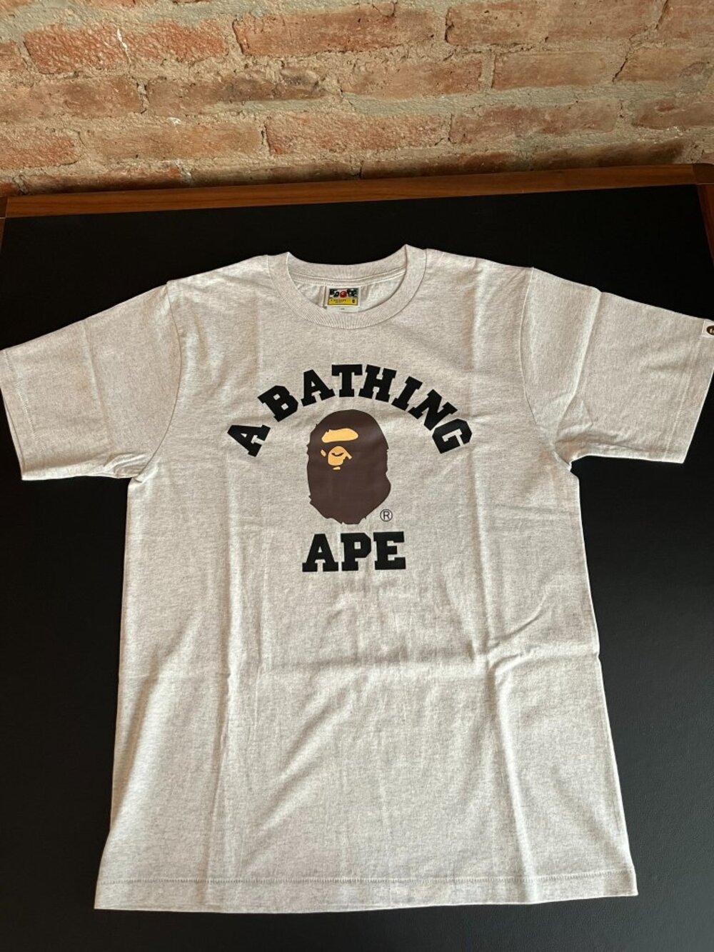 A Bathing Ape (BAPE) Iconic Ape Head Logo Gray T-Shirt Men's Small